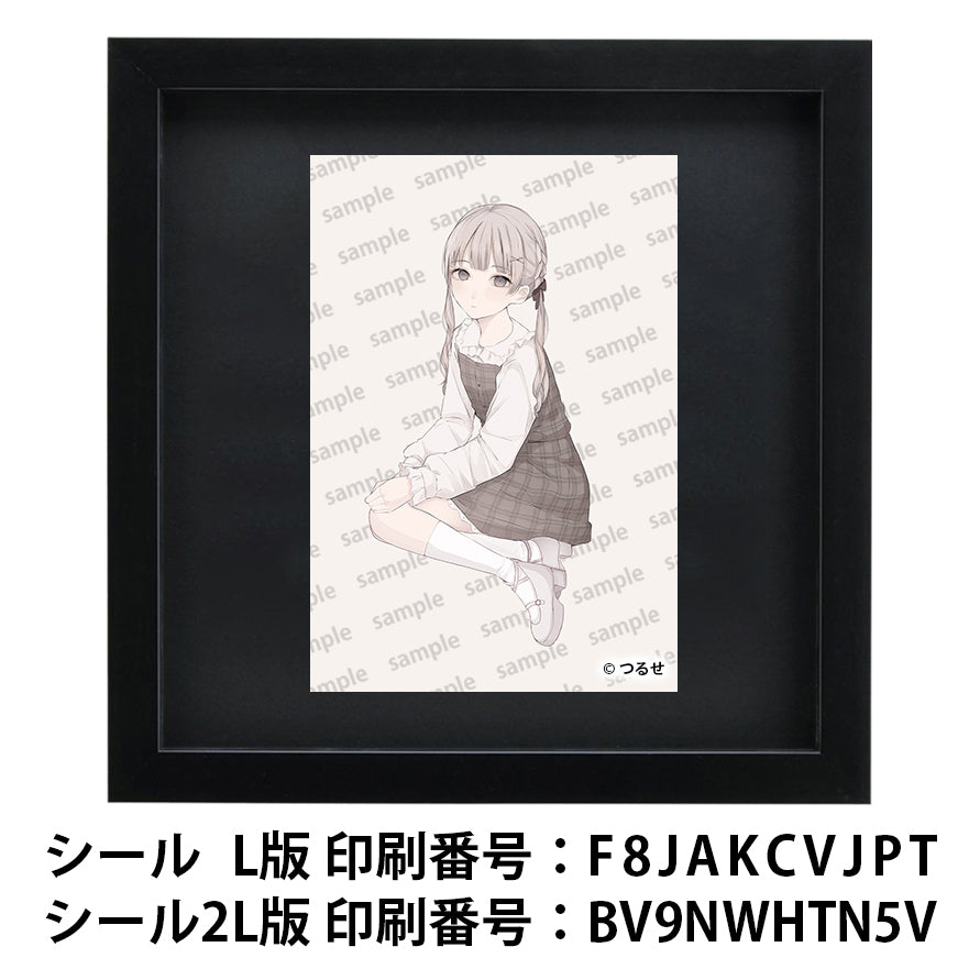 ネップリ イラスト 可愛い女の子 おしゃれ服 ワンピース ロリっ娘 エモい ツインテール シール ステッカー おすすめ 人気 個性的 コンビニプリント ネットプリント イラストレーター クリエイター 絵師 ローソン ファミマ グッズ タイトル:つるせ ブロマイド PART17 作:つるせ