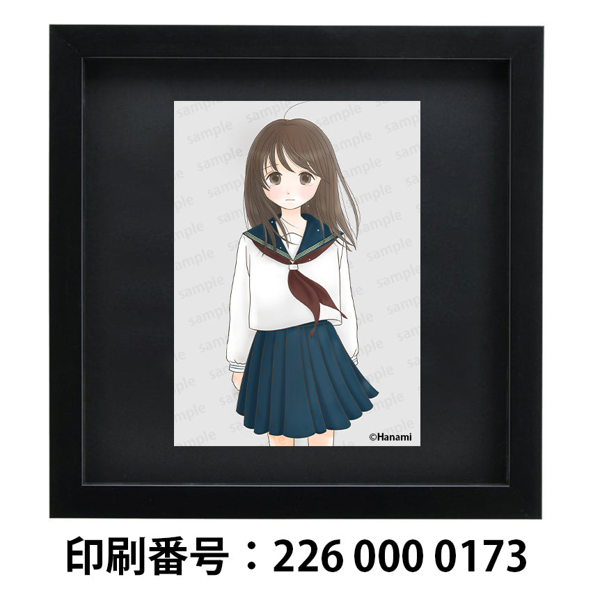 ネップリ イラスト 可愛い女の子 かわいい おしゃれ JK 女子高校生 セーラー服 黒髪 ロング プリッツスカート コンビニプリント ネットプリント 個性的 おすすめ 人気 イラストレーター 絵師 クリエイター グッズ ローソン ファミマ タイトル:Hanami PART13 作:Hanami