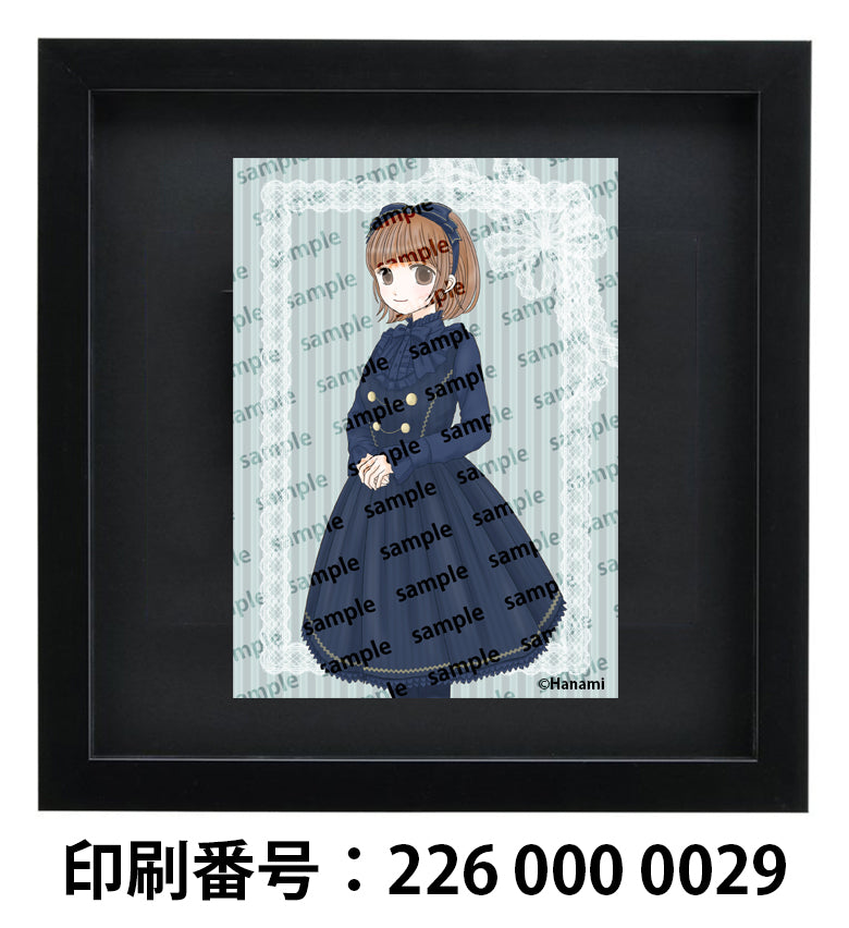 ネップリ イラスト 可愛い女の子 おしゃれ服 エモい クラシカル ドレス ワンピース ショートカット ボブヘア コンビニプリント ネットプリント 個性的 おすすめ 人気 イラストレーター 絵師 クリエイター グッズ ローソン ファミマ タイトル:Hanami PART2 作:Hanami