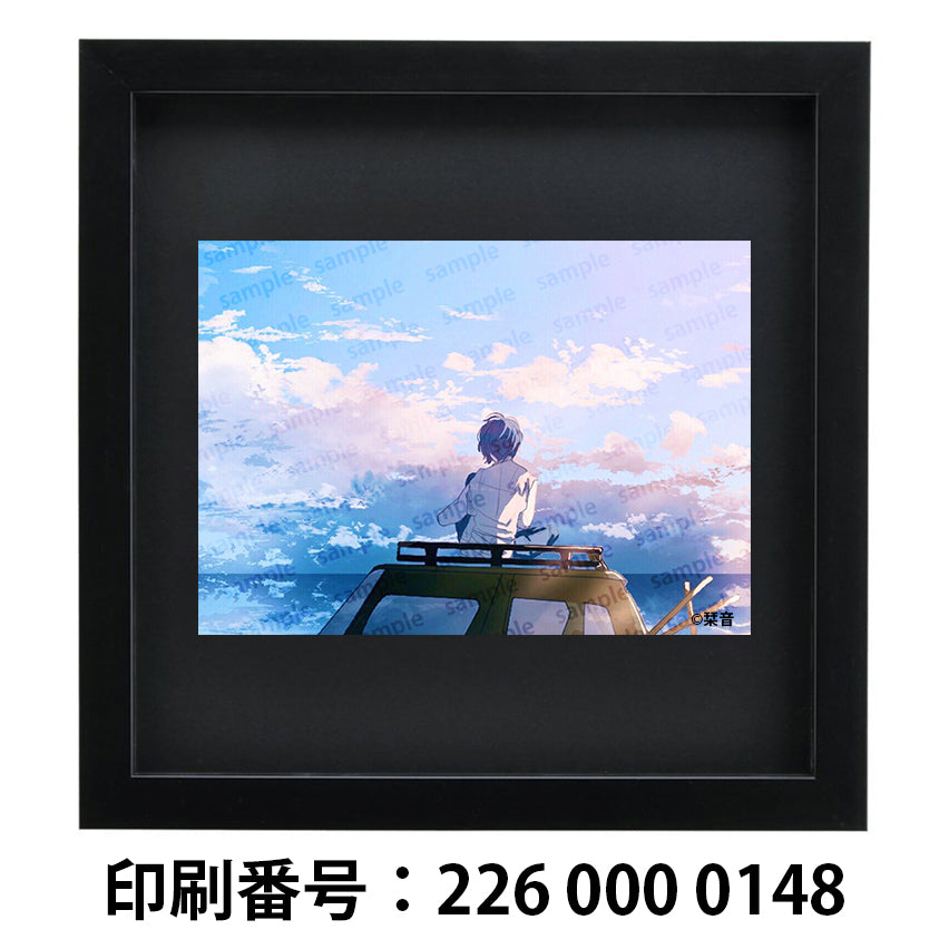 ネップリ イラスト 男性 かっこいい おしゃれ 後ろ姿 エモい 風景 綺麗 美しい 景色 黒髪 個性的 おすすめ 人気 コンビニプリント ネットプリント イラストレーター 絵師 クリエイター グッズ ローソン ファミマ タイトル:サマータイム 作:栞音