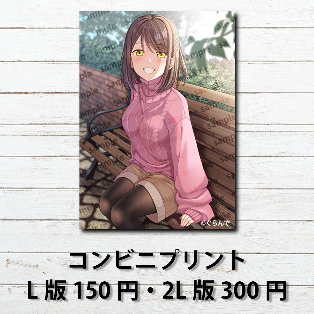 ネップリ イラスト 可愛い女の子 おしゃれ セクシー フェチ タイツ ショートカット コンビニプリント ネットプリント おすすめ 人気 個性的 イラストレーター クリエイター 絵師 グッズ ローソン ファミマ タイトル:成宮頼 作:ぐらんで