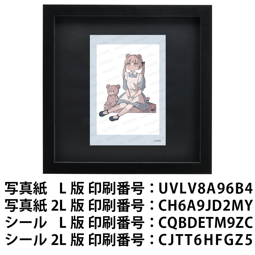 ネップリ　イラスト　エモい　可愛い女の子　ゆるふわ　シール　ステッカー　おしゃれ服　おすすめ　人気　個性的　ネットプリント　コンビニプリント　イラストレーター　クリエイター　絵師　ローソン　ファミマ　グッズ　スマホケース　サイズ　挟む　タイトル：つるせ PART25　作：つるせ