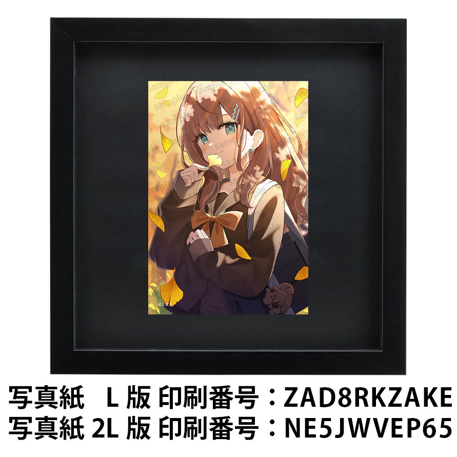 ネップリ　イラスト　可愛い女の子　おしゃれ服　かわいい　エモい　綺麗　個性的　おすすめ　コンビニプリント　ネットプリント　人気　イラストレーター　絵師　クリエイター　グッズ　ローソン　ファミマ　タイトル：イチョウ　作：ミズキ。