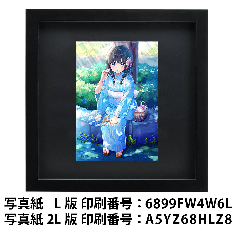 ネップリ　イラスト　可愛い女の子　おしゃれ服　かわいい　綺麗　個性的　おすすめ　コンビニプリント　ネットプリント　人気　イラストレーター　絵師　クリエイター　グッズ　ローソン　ファミマ　タイトル：夏祭り　作：ミズキ。