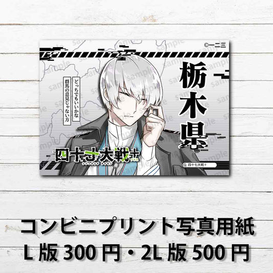 ネップリ　イラスト　おしゃれ　男性　かっこいい　イケメン　銀髪　タイトル：四十七大戦+ 栃木県 9　作：一二三