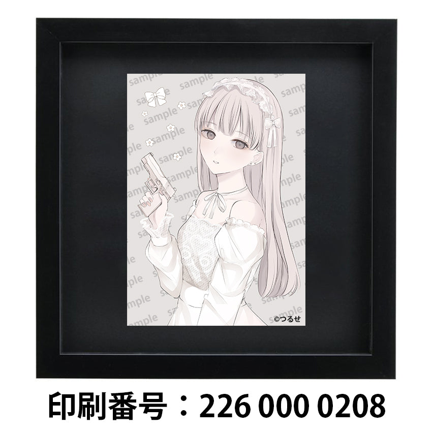 ネップリ　イラスト　エモい　可愛い女の子　病みかわいい　メンヘラ　おしゃれ服　銀髪　ドレス　ピアス　シール　ステッカー　コンビニプリント　ネットプリント　おすすめ　人気　個性的　イラストレーター　クリエイター　絵師　ローソン　ファミマ　グッズ　タイトル：つるせ ブロマイド PART18　作：つるせ